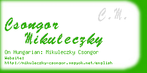 csongor mikuleczky business card